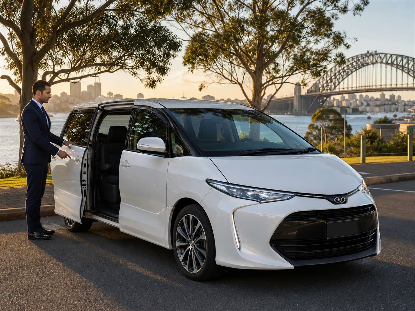 Late-model Toyota Estima for private transfers in Sydney